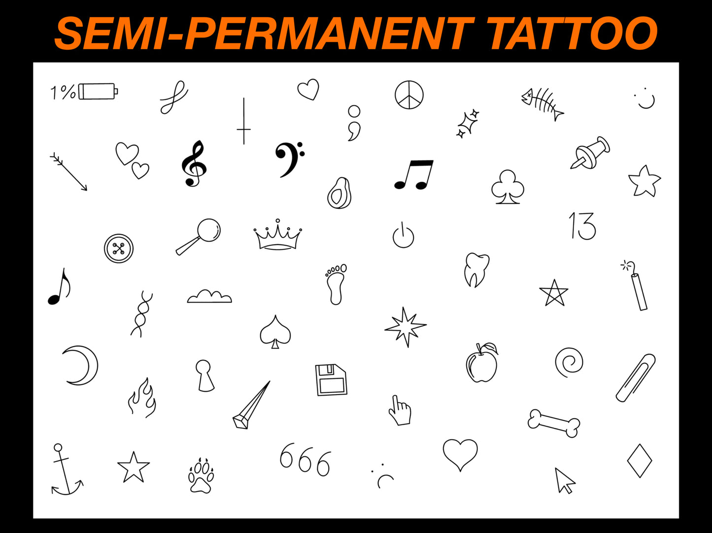 Tiny Minimalist Semi-Permanent Tattoos