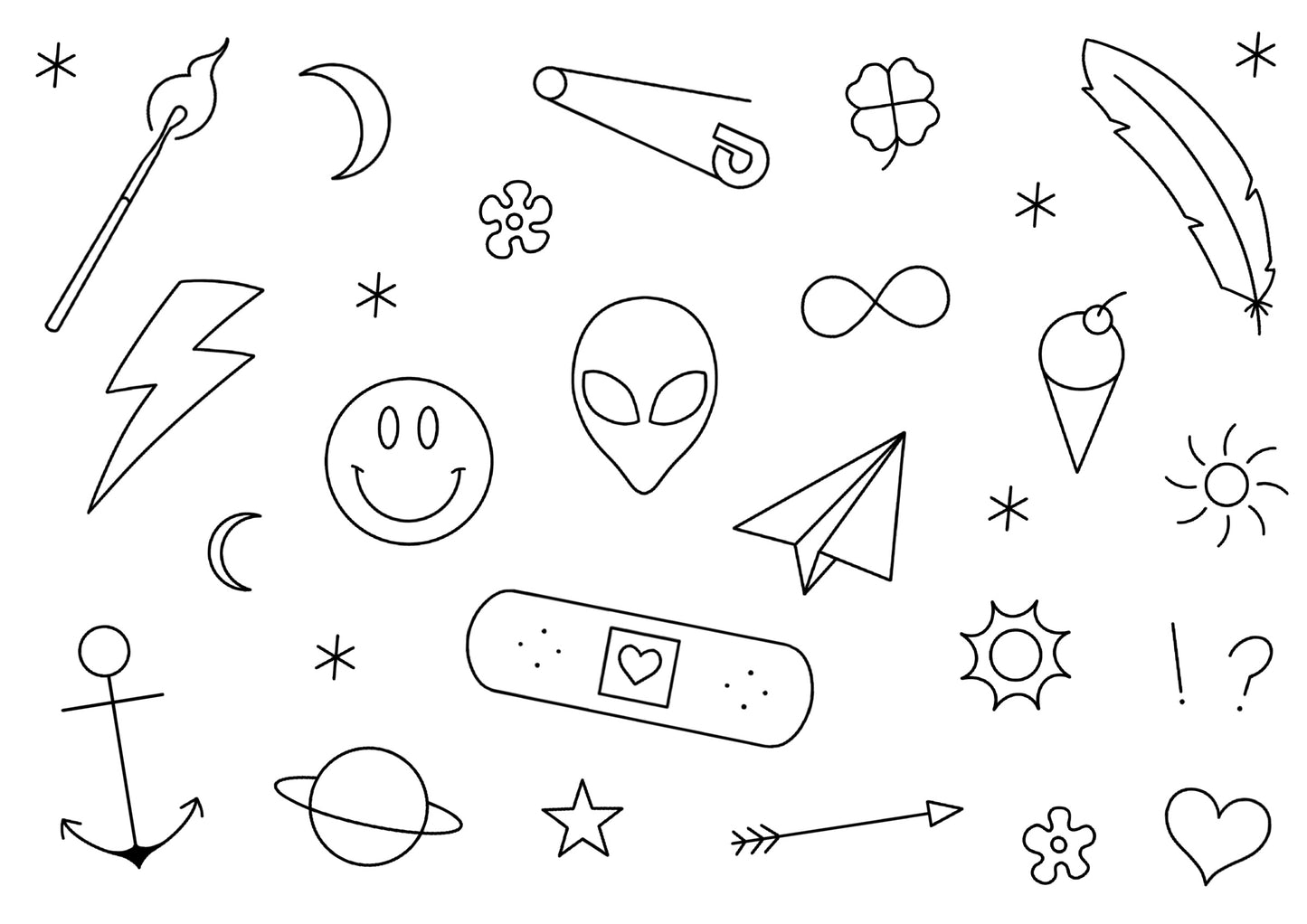 Original Stencils | Ready-to-use Pre-Printed Handpoke Tattoo Transfers
