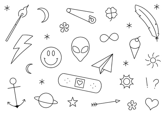 Original Stencils | Ready-to-use Pre-Printed Handpoke Tattoo Transfers