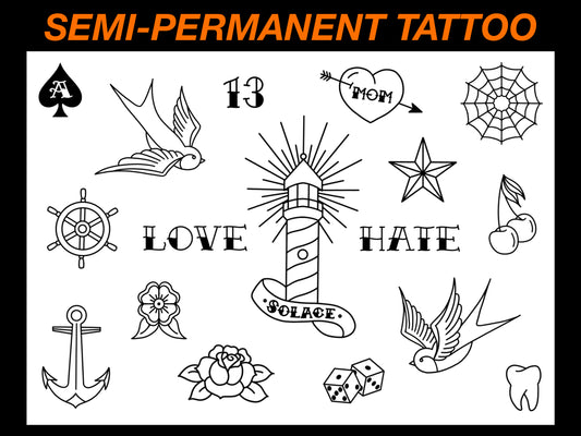 Traditional Semi-Permanent Tattoos