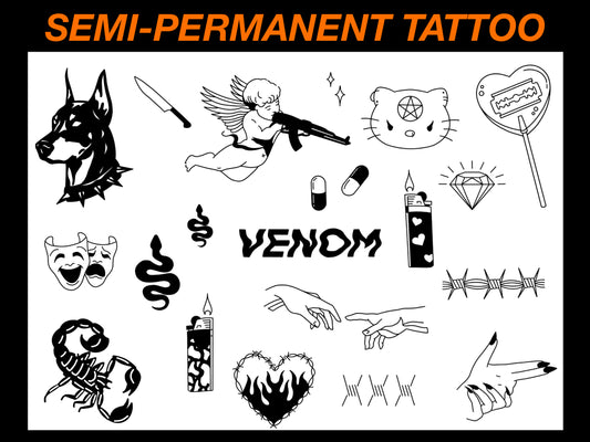 Venom Semi-Permanent Tattoos