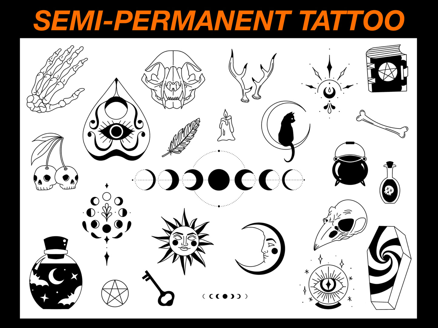 Witch Semi-Permanent Tattoos