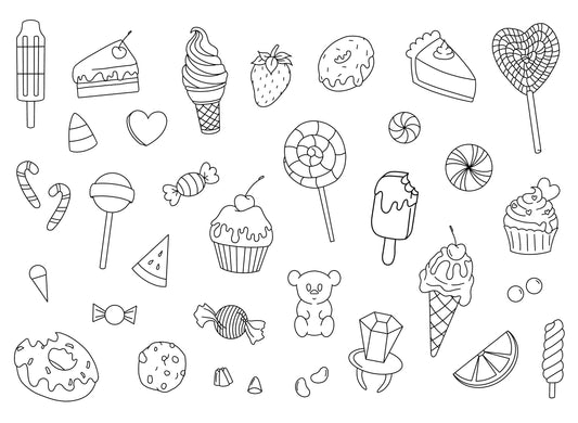 Candy Stencils | Ready-to-use Pre-Printed Handpoke Tattoo Transfers