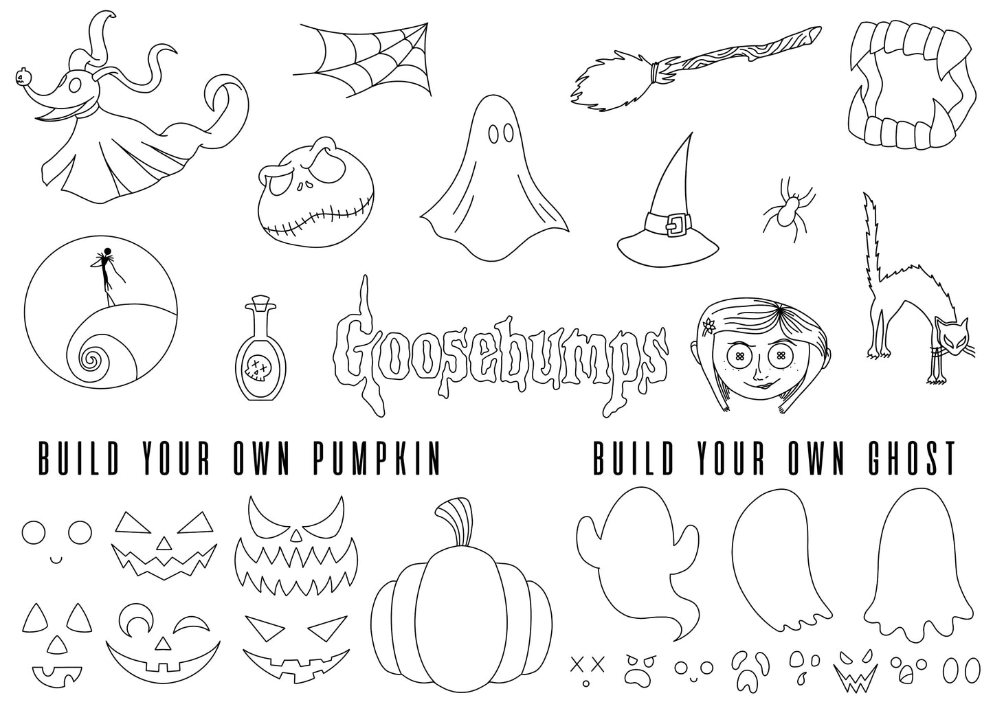 Spooky Stencils | Ready-to-use Pre-Printed Handpoke Tattoo Transfers