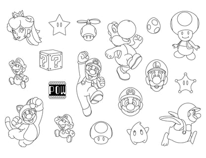 Gaming Stencils | Ready-to-use Pre-Printed Handpoke Tattoo Transfers